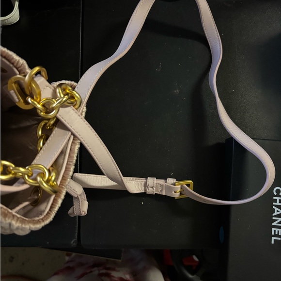 Furla Metallic Quilted Drawstring Backpack - Picture 2 of 3